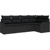 Image de vidaXL - Tuinbank - Set - Zwart - poly - rattan