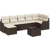 Image de vidaXL - Tuinbank - Set - Bruin - poly - rattan