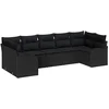 Image de vidaXL - Tuinbank - Set - Zwart - poly - rattan