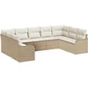 Image de vidaXL - Tuinbank - Set - 9 - st - Beige - poly - rattan