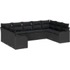 Image de vidaXL - Tuinbank - Set - Zwart - poly - rattan