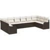 Image de vidaXL - Tuinbank - Set - Bruin - 344 - x - 177,5 - x - 85 - cm - poly - rattan