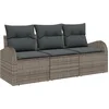Image de vidaXL - Tuinbank - Set - Grijs - poly - rattan