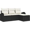 Image de vidaXL - Tuinbank - Set - Zwart - poly - rattan