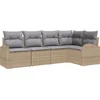 Image de vidaXL - Tuinbank - Set - Beige - poly - rattan