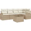 Image de vidaXL - Bankstel - met - kussen - Beige - Polyester