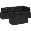 Image de vidaXL - Tuinbank - Set - Zwart - poly - rattan