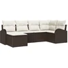 Image de vidaXL - Tuinbank - Set - Bruin - poly - rattan