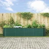 Image de vidaXL - Verhoogde - plantenbak - Groen - 400 - x - 80 - x - 81 - cm - Staal