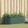 Image de vidaXL - Verhoogd - bed - Groen - 160 - x - 80 - x - 44 - cm - Staal