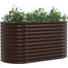 Image de vidaXL - Verhoogd - bed - Bruin - 160 - x - 80 - x - 81 - cm - Staal