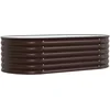 Image de vidaXL - Verhoogd - bed - Bruin - 160 - x - 80 - x - 44 - cm - Staal