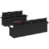 Image de vidaXL - Tuinbank - Set - met - kussen - 8 - pcs - Zwart - poly - rattan