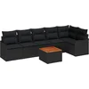 Image de vidaXL - Tuinbank - Set - 7 - st - Zwart - poly - rattan