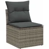 Image de vidaXL - Tuinbank - Set - met - kussen - 8 - pcs - Grijs - poly - rattan