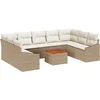 Image de vidaXL - Tuinbank - Set - 10 - st - Beige - poly - rattan