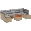Image de vidaXL - Tuinbank - Set - 8 - st - Beige - poly - rattan