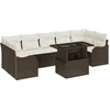 Image de vidaXL - Tuinbank - Set - met - kussen - 8 - pcs - Bruin - en - Crème - poly - rattan