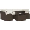 Image de vidaXL - Tuinbank - Set - 7 - st - Bruin - poly - rattan