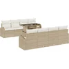 Image de vidaXL - Tuinbank - Set - 9 - st - Beige - poly - rattan