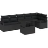 Image de vidaXL - Tuinbank - Set - met - opslag - 7 - pcs - Zwart - poly - rattan