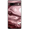 Image de Telefoonhoesje Geschikt voor Google Pixel 7a hoesje - Marmer print - Goud - Roze - Siliconen Telefoonhoesje Telefoonhoesje