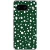 Image de Telefoonhoesje Geschikt voor Google Pixel 8 hoesje - Stippen - Wit - Groen - Siliconen Telefoonhoesje Telefoonhoesje