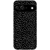 Image de Telefoonhoesje Geschikt voor Google Pixel 9 hoesje - Stippen - Zwart - Wit - Siliconen Telefoonhoesje Telefoonhoesje