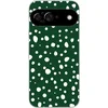 Image de Telefoonhoesje Geschikt voor Google Pixel 9 hoesje - Stippen - Wit - Groen - Siliconen Telefoonhoesje Telefoonhoesje