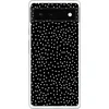 Image de Telefoonhoesje Geschikt voor Google Pixel 6 hoesje - Stippen - Zwart - Wit - Siliconen Telefoonhoesje Telefoonhoesje