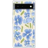 Image de Telefoonhoesje Geschikt voor Google Pixel 6 hoesje - Bloem - Blauw - Patronen - Siliconen Telefoonhoesje Telefoonhoesje