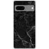Image de Telefoonhoesje Geschikt voor Google Pixel 7 hoesje - Marmer print - Zwart - Wit - Textuur - Marmer printlook - Siliconen Telefoonhoesje Telefoonhoesje