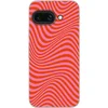 Image de Telefoonhoesje Geschikt voor Google Pixel 9A hoesje - Golvend patroon - Rood - Roze - Lijnen - Siliconen Telefoonhoesje Telefoonhoesje