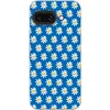 Image de Telefoonhoesje Geschikt voor Google Pixel 9A hoesje - Madeliefjes - Patroon - Blauw - Bloemen - Siliconen Telefoonhoesje Telefoonhoesje
