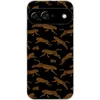 Image de Telefoonhoesje Geschikt voor Google Pixel 9 hoesje - Panters - Patroon - Dieren - Zwart - Bruin - Siliconen Telefoonhoesje Telefoonhoesje