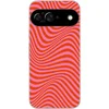 Image de Telefoonhoesje Geschikt voor Google Pixel 9 hoesje - Golvend patroon - Rood - Roze - Lijnen - Siliconen Telefoonhoesje Telefoonhoesje