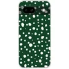 Image de Telefoonhoesje Geschikt voor Google Pixel 8 a hoesje - Stippen - Wit - Groen - Siliconen Telefoonhoesje Telefoonhoesje