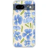Image de Telefoonhoesje Geschikt voor Google Pixel 8 a hoesje - Bloem - Blauw - Patronen - Siliconen Telefoonhoesje Telefoonhoesje