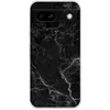 Image de Telefoonhoesje Geschikt voor Google Pixel 8 a hoesje - Marmer print - Zwart - Wit - Textuur - Marmer printlook - Siliconen Telefoonhoesje Telefoonhoesje
