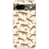Image de Telefoonhoesje Geschikt voor Google Pixel 8 a hoesje - Panters - Dieren - Beige - Bruin - Patroon - Siliconen Telefoonhoesje Telefoonhoesje