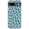 Image de Telefoonhoesje Geschikt voor Google Pixel 8 a hoesje - Panterprint - Blauw - Groen - Dierenprint - Siliconen Telefoonhoesje Telefoonhoesje