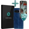 Image de Hoesje Met 2x Screenprotector - Geschikt voor Google Pixel 10 - Luxe Pasjeshouder - Flip Case - Bookcase Portemonee - Kunstleer Book Case - Flipcase Hoes - Book Cover - Walletcase - Portemonneehoes - Donkerblauw