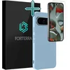 Image de Hoesje Met Screenprotector - Geschikt voor Google Pixel 10 Pro XL - Sterk & Shockproof - Telefoon Hoes - Back Cover - Siliconen Case - Lichtblauw