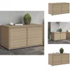 Image de vidaXL Tuinkast - Tuinkasten - Tuin Kast - Kast Tuin - Tuinkast 110x55x60,5 cm poly rattan beige