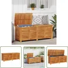 Image de vidaXL Houten Kast - Tuinbox - Tuinbox met jaloezieën 150x50x56 cm massief acaciahout - Opslagkast - Buitenschrank - Tuingereedschap
