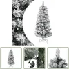 Image de vidaXL Kerstboom - Kunstkerstboom - Kunstkerstboom met scharnieren en sneeuw 120 cm - Kerstdecoratie - Pvc Kerstboom - Wintersfeervol