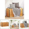 Image de vidaXL Tuinset - Kasten - Kussenbox 85x45x45/53 cm massief acaciahout en staal - Opslagkast - Buitentoebehoren - Acacia Hout