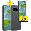 Image de Hoesje - Met 2x Screenprotector - Geschikt voor Google Pixel 10 - Sterk & Shockproof - Back Cover - Siliconen Case - Telefoon Hoes - Telefoonhoesjes - Transparant