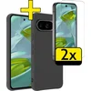 Image de Hoesje - Met 2x Screenprotector - Geschikt voor Google Pixel 10 - Sterk & Shockproof - Back Cover - Siliconen Case - Telefoon Hoes - Telefoonhoesjes - Zwart