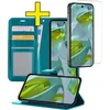 Image de Hoesje - Met Screenprotector - Geschikt voor Google Pixel 10 - Luxe Pasjeshouder - Bookcase Portemonee - Flip Case - Kunstleer Book Case - Flipcase - Book Cover - Walletcase - Portemonneehoes - Telefoonhoesjes - Turquoise